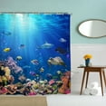 thumbnail image 2 of Goodbath Shower Curtain 84 inch, Underwater Sea Life Fish Polyester Fabric Waterproof  Bath Curtains for Bathroom Bathtub, Extra Long 72 x 84 inches, 2 of 6