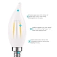 thumbnail image 2 of Luxrite E12 LED Chandelier Frosted Light Bulbs, Dimmable, 40 Watt Equivalent, 2700K Warm White, 360 Lumens, Flame Tip, 6-Pack, 2 of 7
