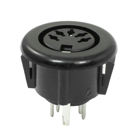 Female Style Mount - Unique Bargains Female 5 Pin DIN Plug Panel Mounted Keyboard Cable Connector Adapter
