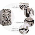 thumbnail image 4 of Shower Curtain, Abstract Stripe Black White on Gray Waterproof Shower Curtain Set with Hooks for Bathroom Showers,Stalls and Bathtubs,60x72In Minimalist Geometric Curve Line, 4 of 9