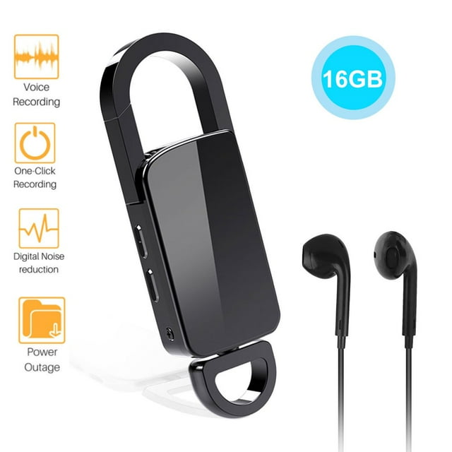 16GB Mini Voice Recorder for Lectures Meetings Digital USB Voice Recorder Recording Device Audio Recorder Rechargeable