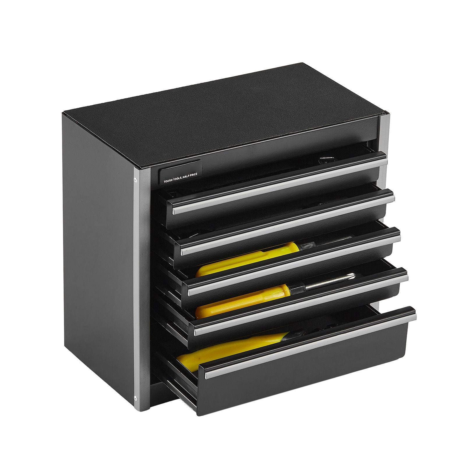 Metal Tool Box 8.6 Inch 5 Drawers 0.5mm Steel Powder Coated for Office Workshop Storage