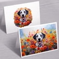 thumbnail image 3 of Welcome Spring Summer Dalmatian Portrait Flower Blue Sky 7x5in Folded Greeting Card Dog Lover Single Note Card with Envelope - 12001, 3 of 5
