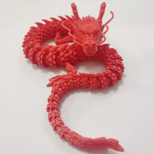 3D Printed Articulated Dragon, Anti-Anxiety Dragon Toys, Rotatable & Posable Joints, Dragon Model Figures