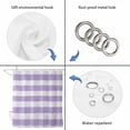 thumbnail image 4 of Purple Striped Shower Curtain, Waterproof Shower Curtains for Bathroom, Farmhouse Vintage Stripes Washable Fabric Bathtub Curtain Set Bath Decor with 12 Hooks 72"x78", 4 of 8