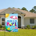 thumbnail image 2 of Amhnf Welcome To The Pool Summer Beach Scene Garden Flag For Home Outdoor Garden Yard Decor 12x18 inch, 2 of 5