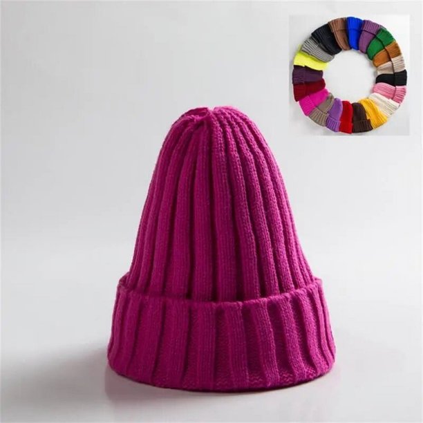 Gorro de punto de Hip Hop para mujer y hombre, gorro elástico sin aros de Metal, básico, con agujeros rasgados, Unisex