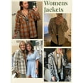 thumbnail image 5 of SHINE UP Flannel Shacket Jacket for Women Plaid Shirts Long Sleeve Button Down Tops Casual Hooded Coat, 5 of 6