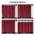 thumbnail image 6 of Half Price Drapes Signature Burgundy Velvet Blackout Curtains For Bedrooms (1 Panel), 50WX 96L, 6 of 10