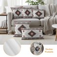 thumbnail image 5 of Outdoor Pillow Covers 20x12 Set of 2, Brown Beige Boho Waterproof Patio Throw Pillow Covers for Couch Sofa Chair, Vintage Ethnic Tribal Southwestern Decorative Pillowcases for Throw Pillows, 5 of 9