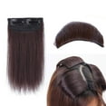 thumbnail image 7 of ViviaBella Mini Clip in Hairpieces Real Human Hair Extensions Thick One Piece Straight Invisible Hairpin Add Volume Fluffy Natural Cushion High Hair for Women Men (two clips,4inch,6inch,10inch ), 7 of 7