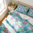 thumbnail image 5 of POLISE Spaces Easter 3 Piece Bedding Set with Cartoon Rabbit and Egg Patterns, Soft Microfiber Duvet Cover and 2 Pillowcases, Festive Bedding for Bedroom Guest Room Spring Holiday Home Decor, 5 of 6