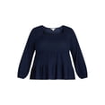 thumbnail image 5 of Terra & Sky Women's Plus Size Knit Tiered Top, 5 of 5