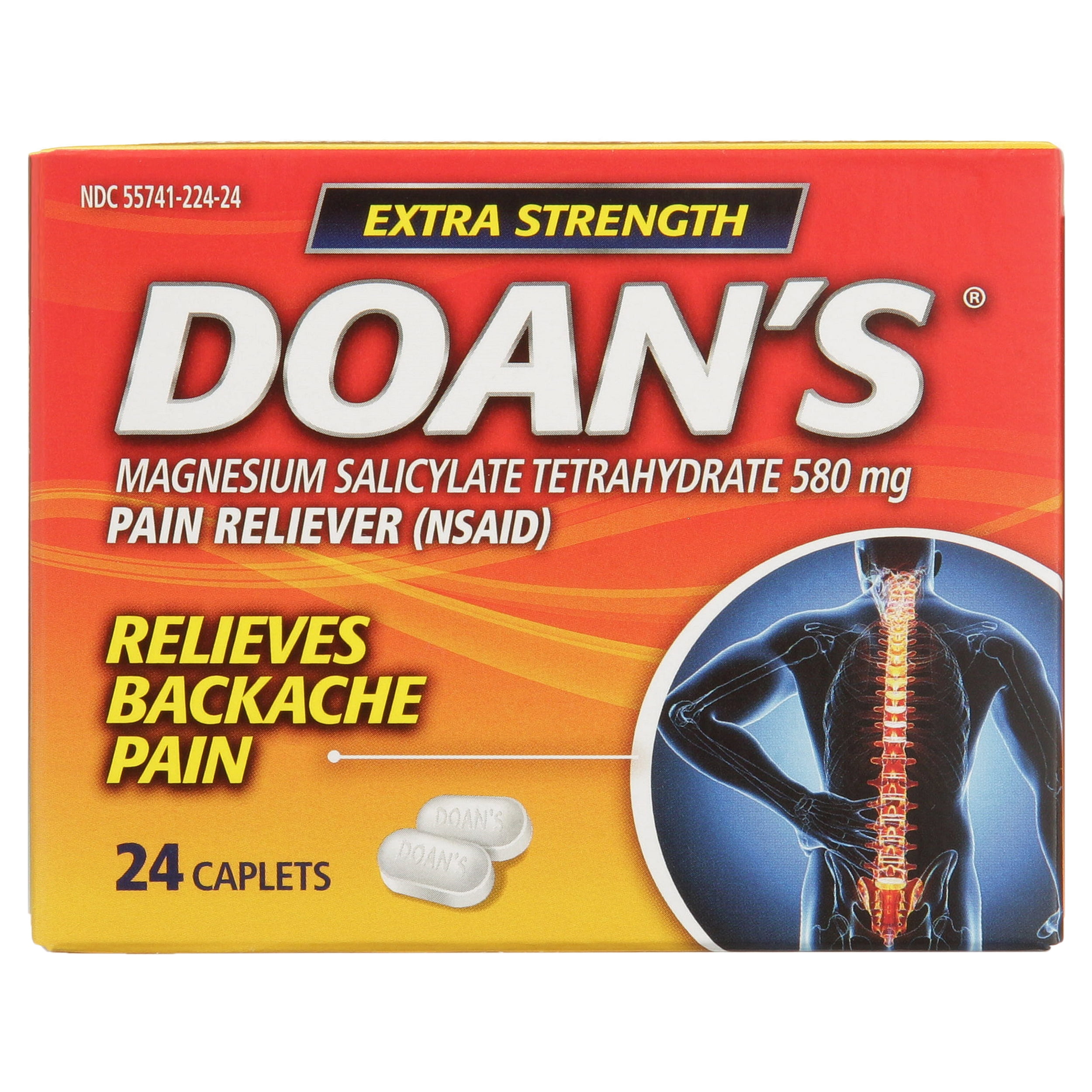 Doan's Extra Strength Pain Reliever Caplets, 24 ct