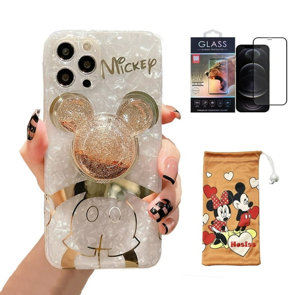 Funda para teléfono Hosiss Cartoon Mickey Mouse para iPhone XR de 6.1 pulgadas con soporte