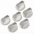 thumbnail image 2 of New Silver 6Pcs Gas Stove Knobs Cooker Oven Kitchen Control Metal Replace, 2 of 6