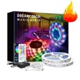 thumbnail image 1 of Ensemble de Bandes Lumineuses Bluetooth à DEL 5050 Couleurs avec Lumière Musicale Intelligente et Éblouissante à Commande Vocale, 1 of 5