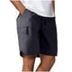 thumbnail image 1 of pstuiky Pantalones cortos de entrenamiento para hombre, Pantalones cortos casuales de cintura elástica con bolsillos sólidos para hombre, pantalones cortos rectos, pantalones deportivos, 1 of 3