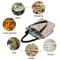 thumbnail image 5 of KLL Tote Bag for Women Trendy Floral Design Print Shopping Grocery Reusable Bags for Office School Shopping Travel, 5 of 6