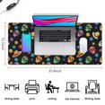 thumbnail image 5 of Long Mouse Pads for Desk,Black Colorful Skull Flower Hat Pattern Desk Mats on Top Of Desks, Desk Mouse Pad Extra Large with 3mm Non-Slip Base and Stitched Edge for Gaming,Office,Work,Home 35.4"x15.7", 5 of 6