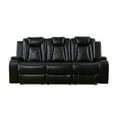 thumbnail image 3 of MAYEERTY Intelligent 3-Seater Recliner Sofa, Breathable Leather with Reversible Table & Wireless Charging for Living Room Home Theater, 3 of 11