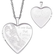 Personalized Planet Footprints in the Sand Sterling Silver Locket