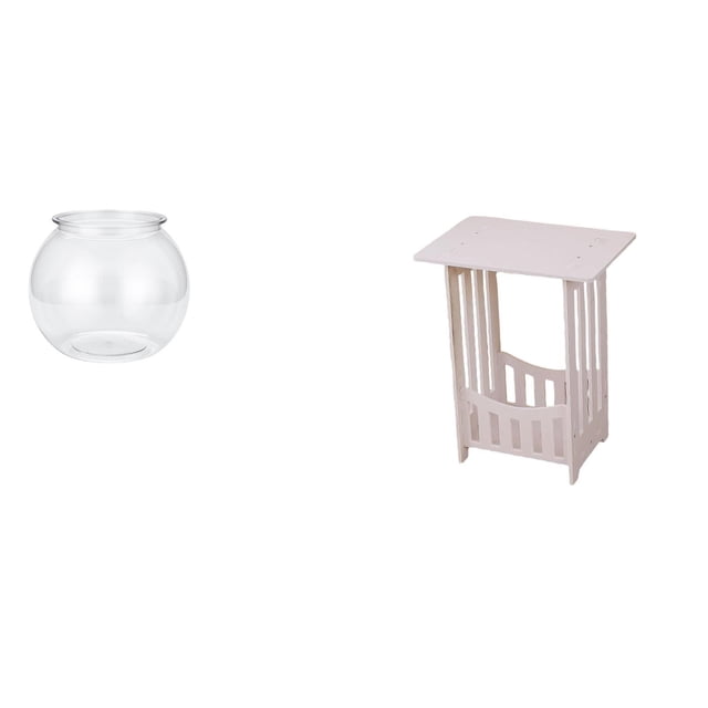 Pecera pequeña transparente, adorno decorativo para el hogar, jarrón de pecera, mesa auxiliar para dormitorio, escritorio, sala de estar, decoración d