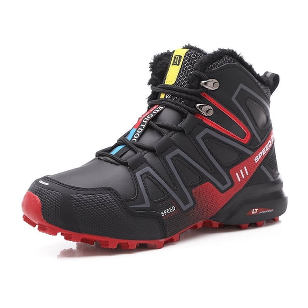 Botas de nieve ligeras, gruesas y cálidas con forro polar para hombre, para exteriores, otoño e invierno, para montar a caballo y senderismo