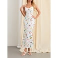 thumbnail image 5 of Raccmtaty Women's Fashion Cami Dress Sleeveless Spaghetti Strap Bodycon Long Dress Summer Party Dress, 5 of 8