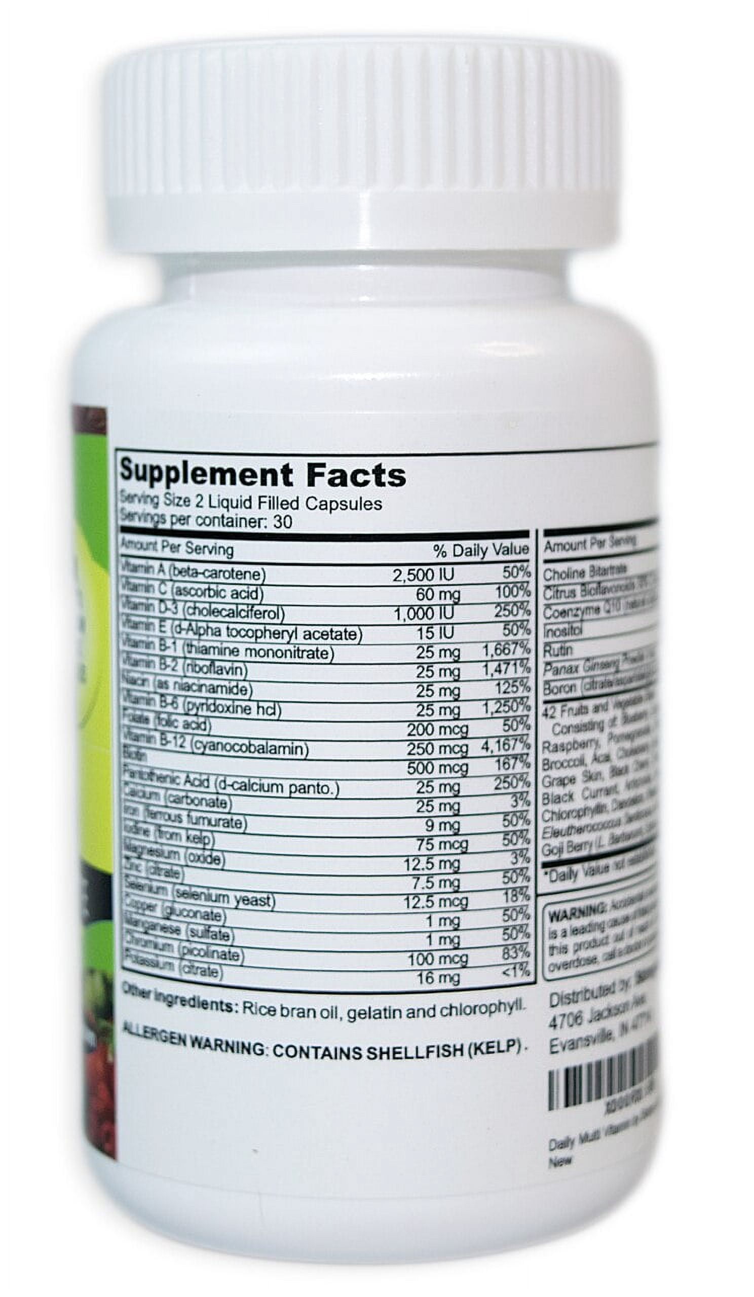 Skinny Jane - Daily Multi Vitamin Formula for Dieting - Supports Weight Lose and Extra Energy - Well Being Formula - Unique Fruit Veggie Blend - 60 Easy to Swallow Liquid Caps