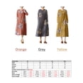 thumbnail image 2 of Vestido vintage de manga larga para mujer con bolsillos Vestido informal suelto con estampado f CACAGOO Vestido, 2 of 7