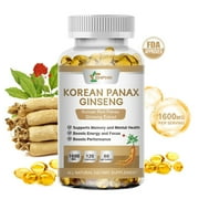 Organic Extra Strength Red Korean Panax Ginseng Capsules,Helps promote long-lasting energy, performance and immune defense properties