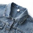 thumbnail image 6 of OSFVNOXV Cropped Denim Jackets for Juniors 2025 Trendy Long Sleeve Short Vintage Classic Jean Jackets with Key Pockets, 6 of 8