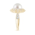 thumbnail image 3 of ANGARA South Sea Cultured Pearl Flower Ring with Diamonds in 14K Yellow Gold for Women | June Birthstone, Birthday, Anniversary, Jewelry Gift for Women | Pearl Ring, 3 of 8