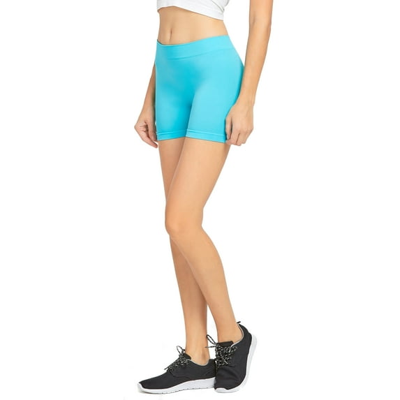 TheLovely Ladies Nylon 12" One Size Spandex Leggings Bike Short Tights (12" Length)