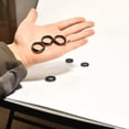 thumbnail image 2 of HOOUN 20pcs 6mm Natural Black Hematite Ring - Anxiety Balance Circulation, 2 of 4