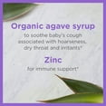 Zarbee's Baby Cough Syrup + Immune with Agave + Zinc, Natural Grape