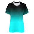 thumbnail image 3 of UANWENN Débardeurs d'Été Dégradés à Col Rond pour Femmes, Manches Courtes, T-Shirts d'Entraînement Décontractés, T-Shirts Amples à Manches Longues pour Femmes, 3 of 3