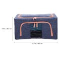 thumbnail image 3 of OULII Fabric Box with Lid Navy Cotton Dustproof 1Pack for Balcony Use, 3 of 4