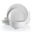 thumbnail image 1 of Elama White Porcelain Dish Dinnerware Set 18 Piece Luna, 1 of 4