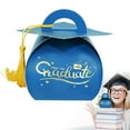 thumbnail image 1 of Clearance Sale! Dusknt Graduation Cap Graduation Decorations Class of 2025 Candy Box with Tassel for 2025 Grad, Graduation Season Candy Packaging Box Blue, 1 of 4