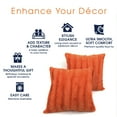 thumbnail image 4 of Cheer Collection Decorative Faux Fur Throw Pillows 26" x 26", Set of 2 - Rust, 4 of 5