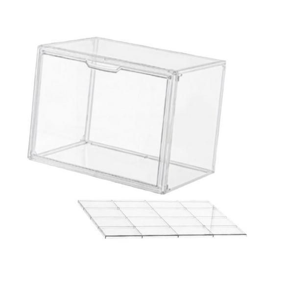 Luzkey Shoe Storage Box Shoe Organizer Bin Transparent Stackable Sneaker Container Display Case for Sneakers Closet Wedges Hat Heels Divider 36x27x22cm