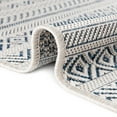 thumbnail image 4 of Unique Loom Outdoor Striped Collection Area Rug - Maia (5' 3" Round Light Blue/Ivory), 4 of 11
