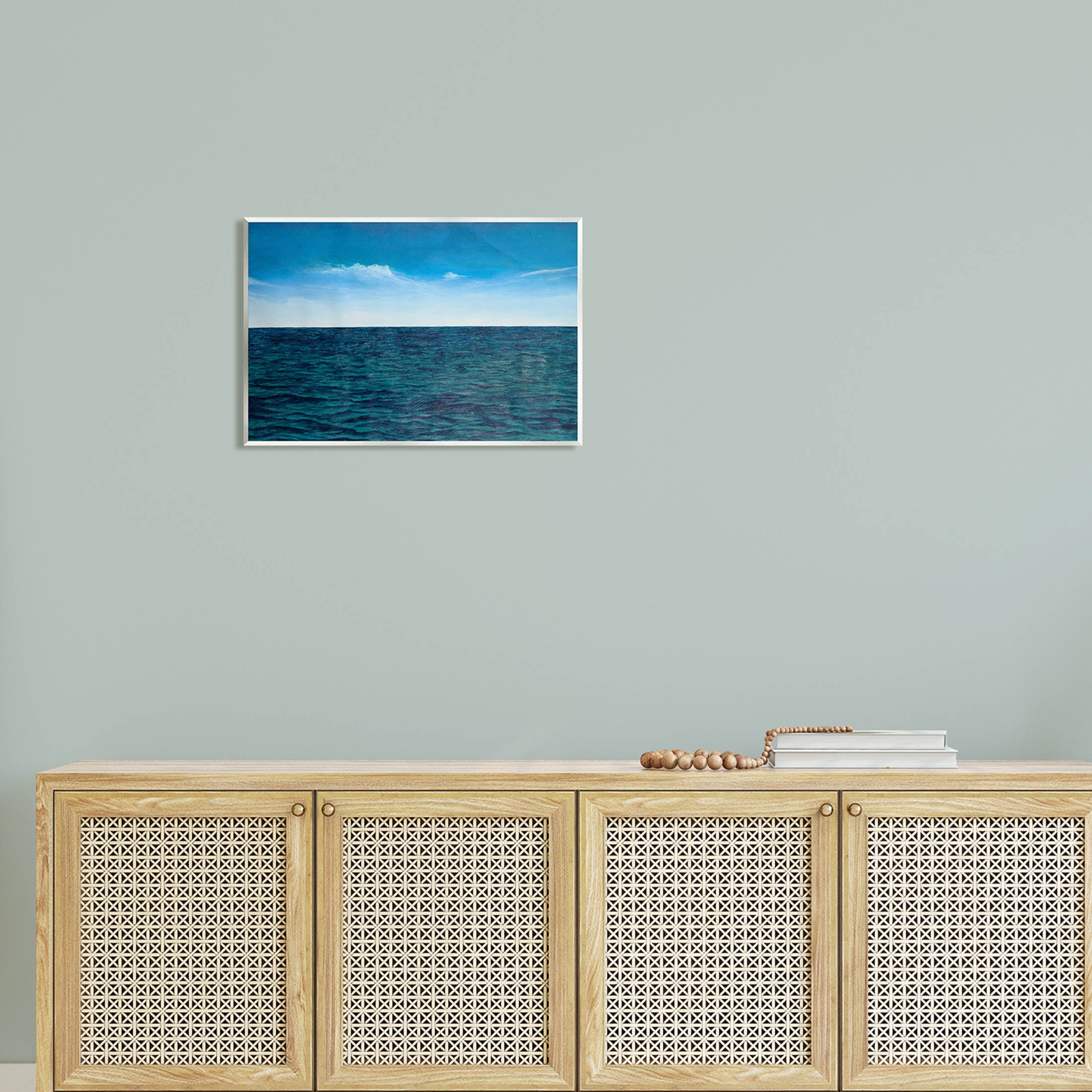 Deep Ocean Blue Water Waves Coastal Graphic Art Unframed Art Print Wall Art