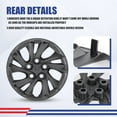 thumbnail image 6 of 15" Set of 4 Hubcaps Wheel Rims Cover for 2017-2020 Hyundai Elantra Sedan Compatible with Steel Wheels Bolt on Installation(15-inch,Black Matte), 6 of 7
