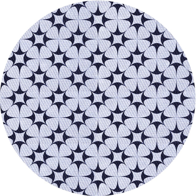 Ahgly Company Tapis Rond Lavable en Machine Intérieur Transitionnel Bleu Lavande, 3 Pieds Rond