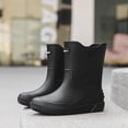 thumbnail image 6 of Wensltd Mid Calf Rain Boots for Men Solid Color Waterproof Rubber Shoes for Outdoor Short Tube Work Shoes, 6 of 9