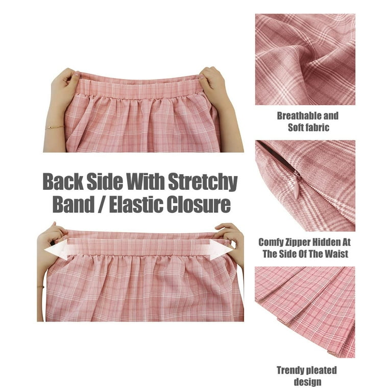 Pink pleated skirt 5xl online