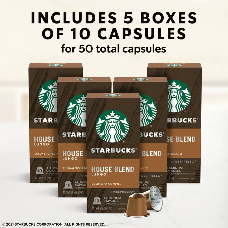 Capsule de café Starbucks® House Blend by Nespresso - Boîte de 50